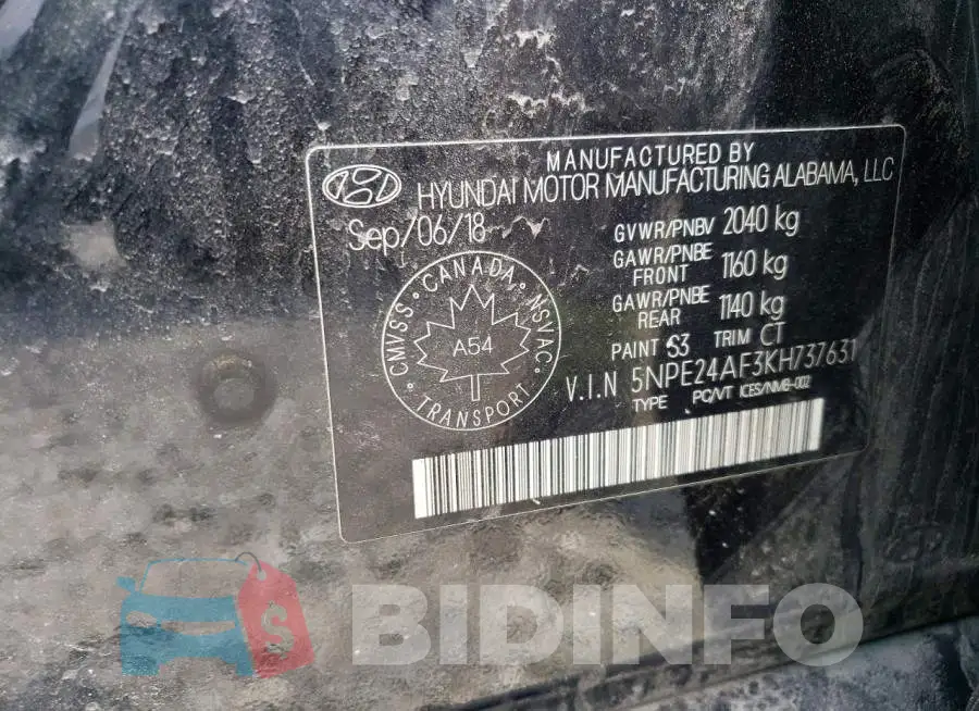 5NPE24AF3KH737631 Photo# 12