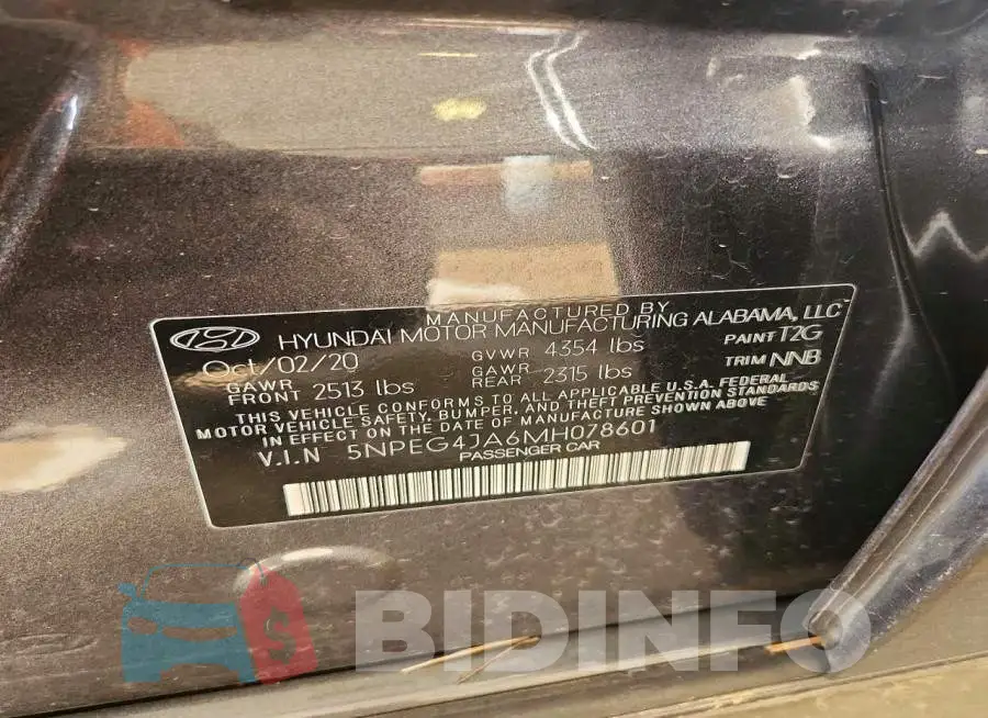5NPEG4JA6MH078601 Photo# 13