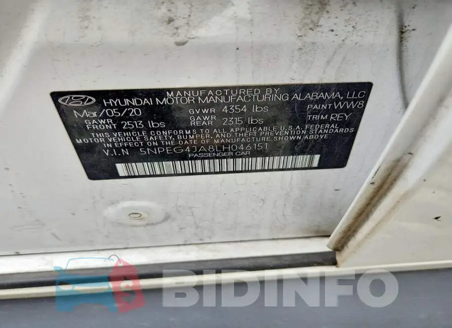 5NPEG4JA8LH046151 Photo# 12