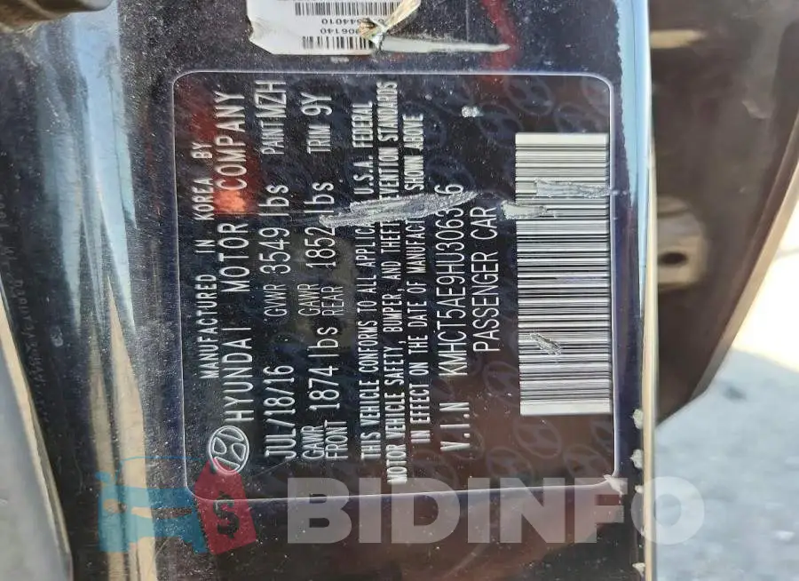 KMHCT5AE9HU306366 Photo# 12