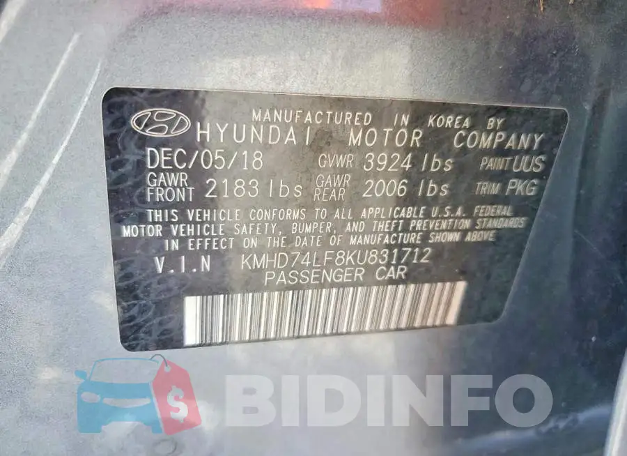 KMHD74LF8KU831712 Photo# 12