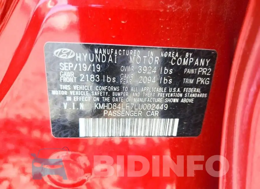 KMHD84LF7LU002449 Photo# 12