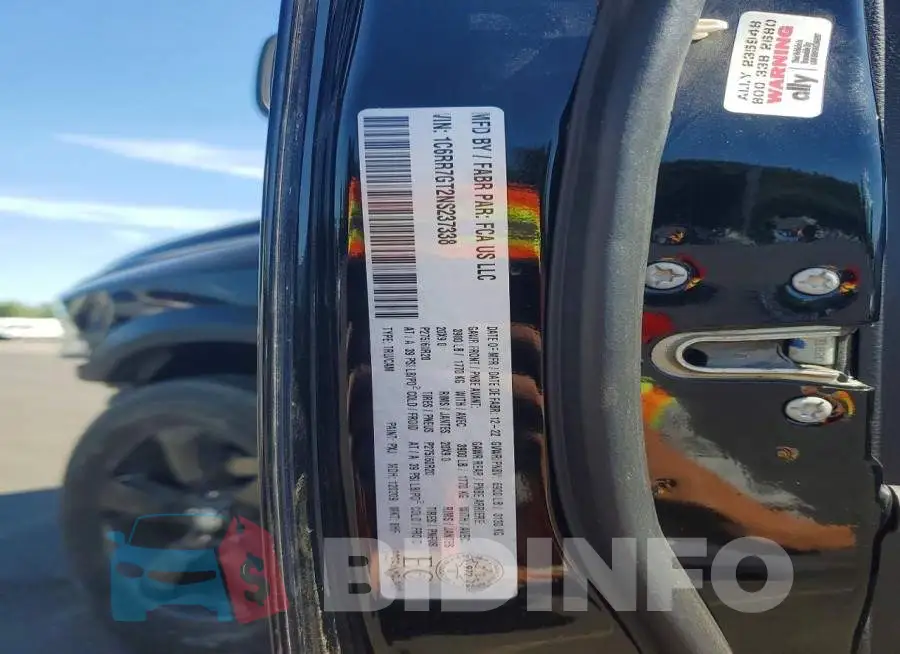 1C6RR7GT2NS237338 Photo# 12