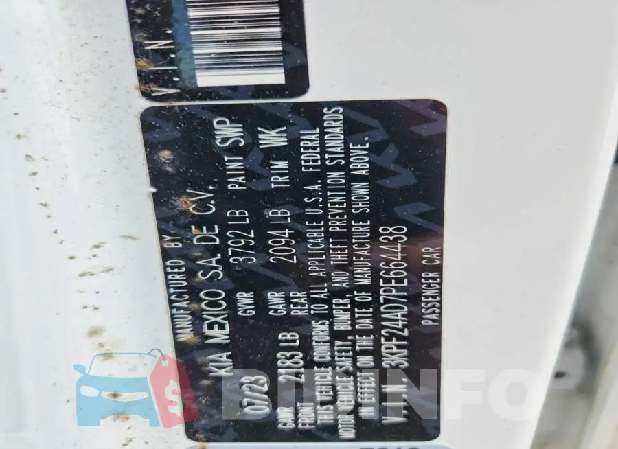 3KPF24AD7PE664438 Photo# 13