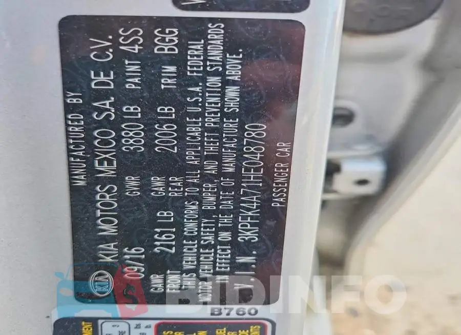 3KPFK4A71HE048780 Photo# 12