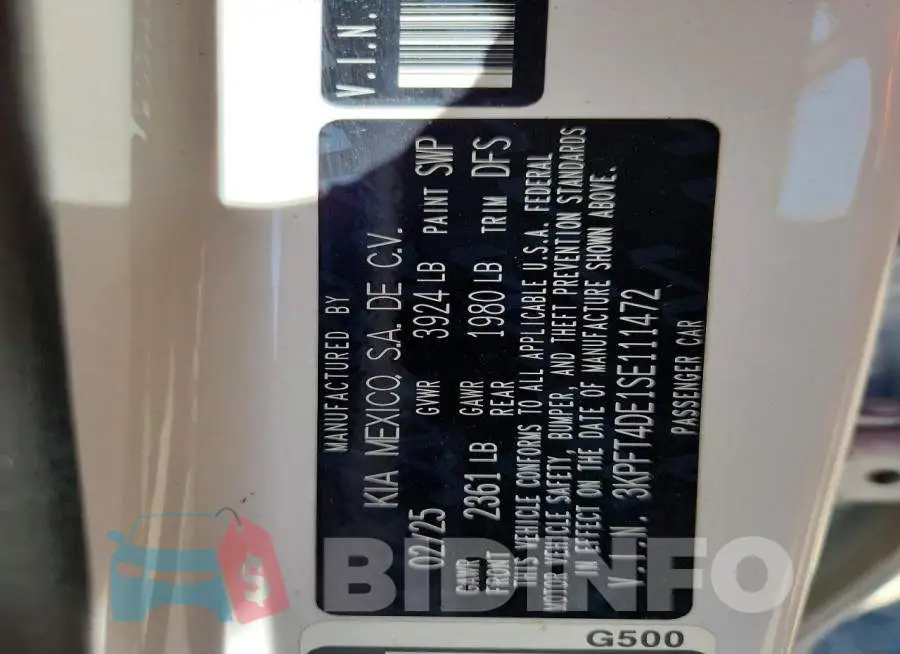 3KPFT4DE1SE111472 Photo# 12
