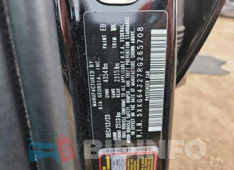 5XXG64J27RG265708 Photo# 12