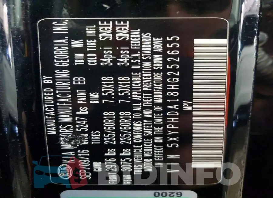 5XYPHDA18HG252655 Photo# 13