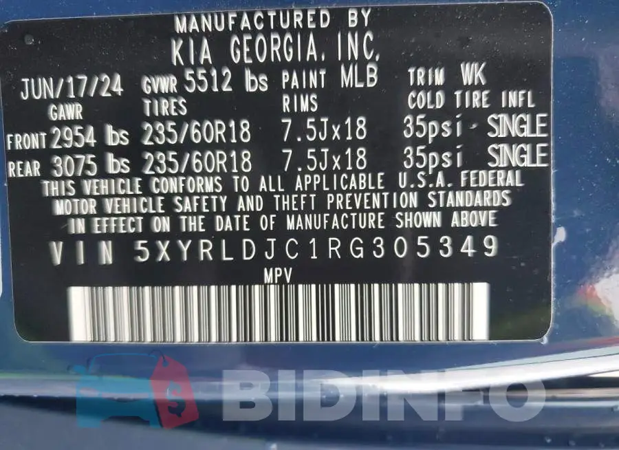 5XYRLDJC1RG305349 Photo# 13