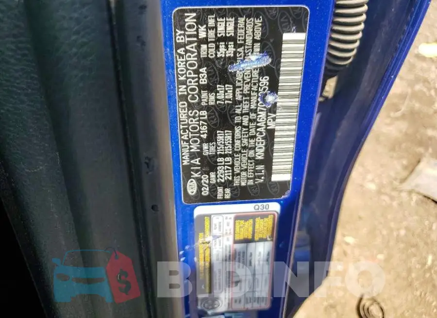 KNDEPCAA6M7060596 Photo# 13