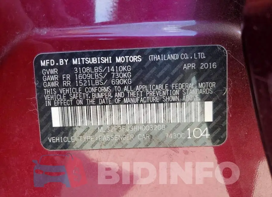ML32F3FJ3HH003208 Photo# 12