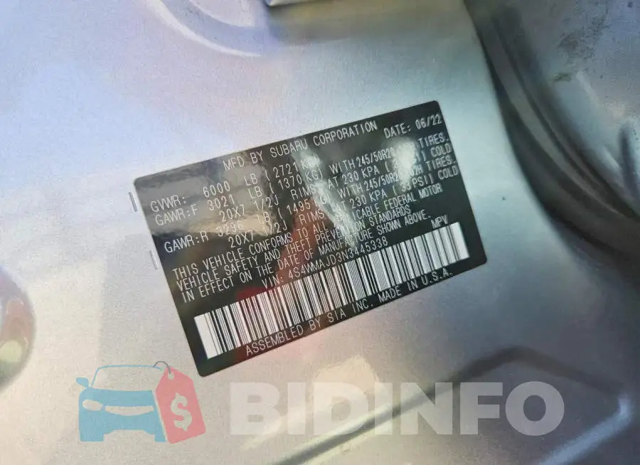 4S4WMAJD3N3445338 Photo# 13