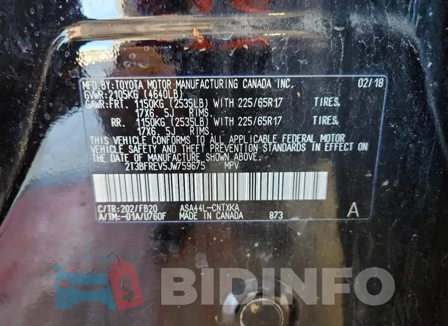 2T3BFREV5JW759675 Photo# 13