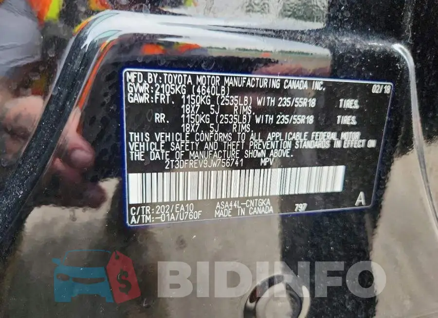 2T3DFREV9JW756741 Photo# 14