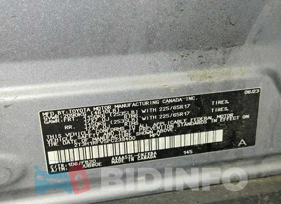 2T3H1RFV5PC239400 Photo# 13