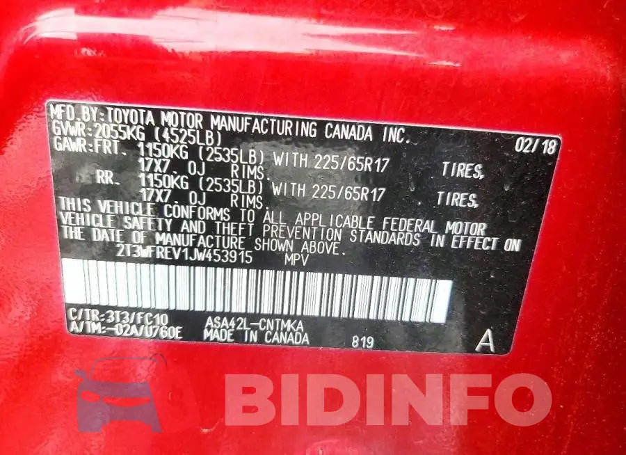 2T3WFREV1JW453915 Photo# 12