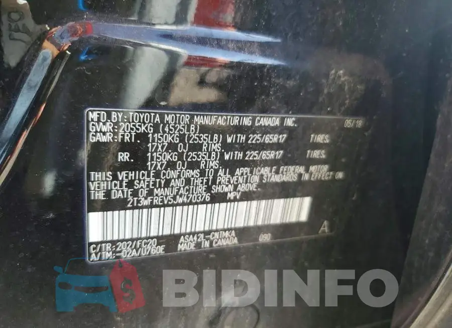 2T3WFREV5JW470376 Photo# 12
