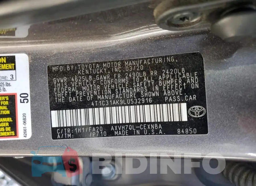 4T1C31AK9LU532916 Photo# 12