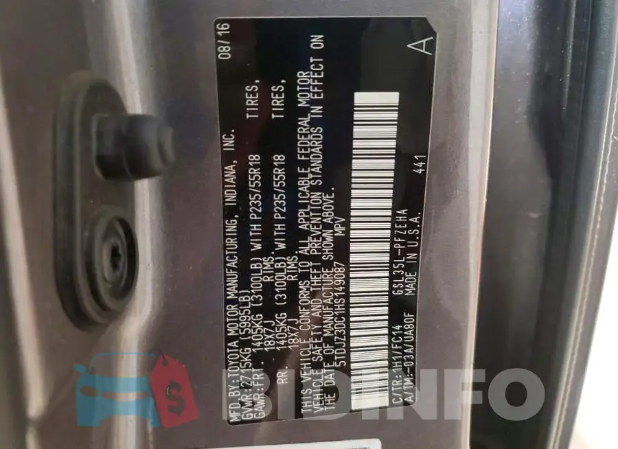 5TDJZ3DC1HS149087 Photo# 14