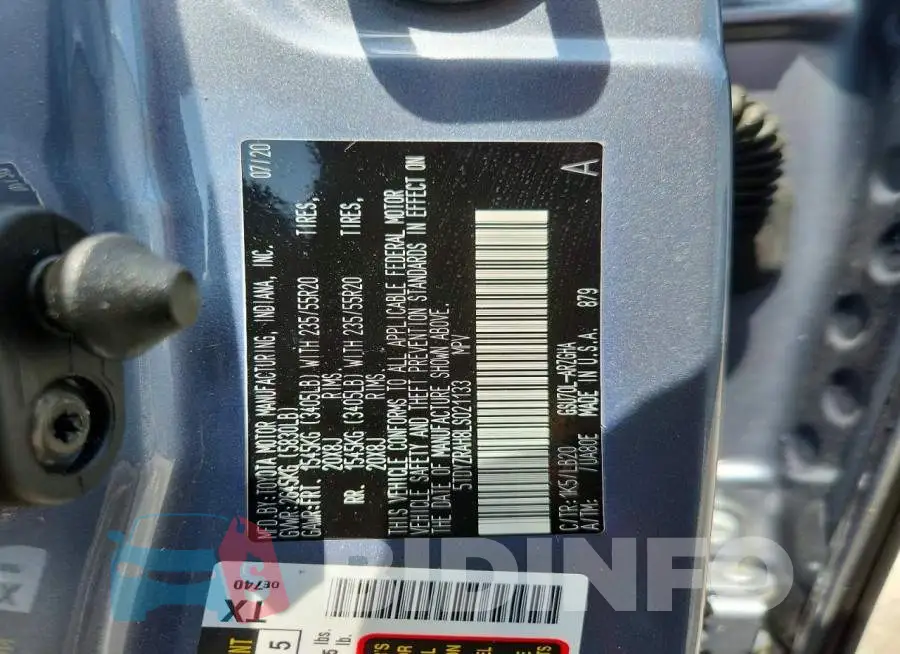 5TDYZRAH8LS021133 Photo# 13