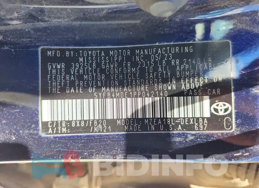 5YFB4MDE1PP042140 Photo# 12