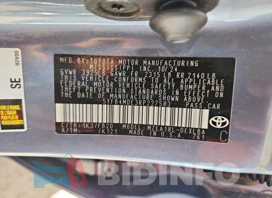 5YFB4MDE3RP227583 Photo# 12