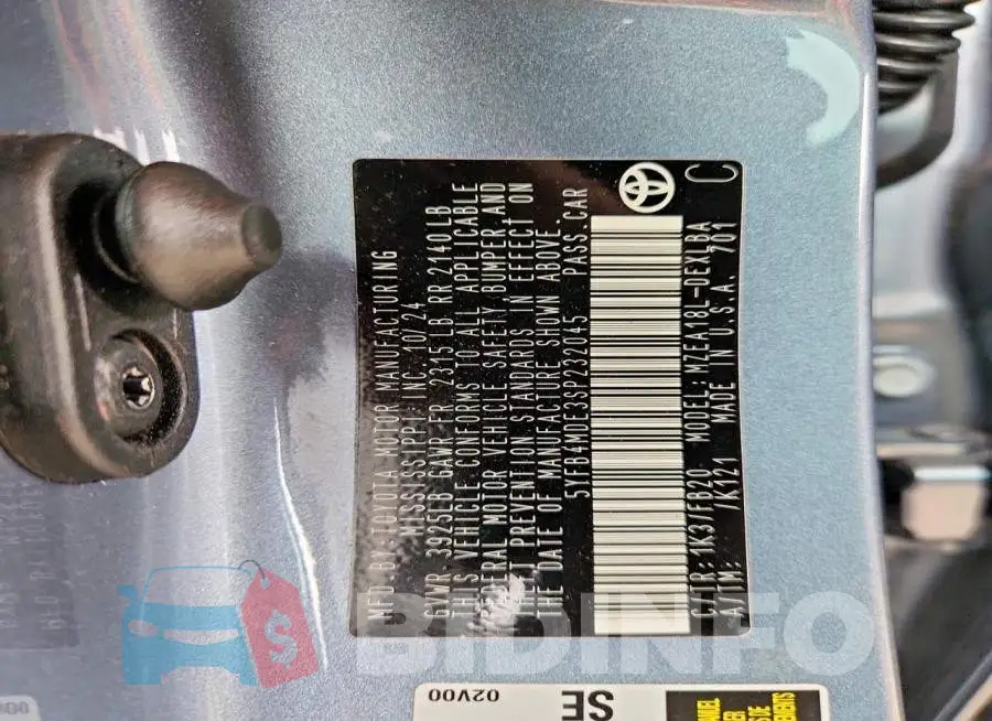 5YFB4MDE3SP232045 Photo# 12