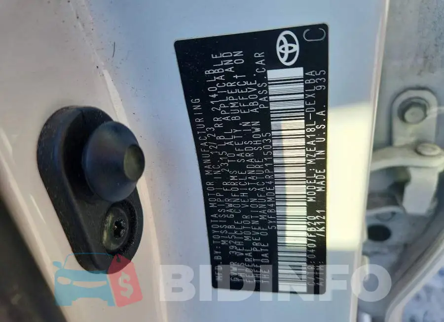 5YFB4MDE4RP115035 Photo# 13