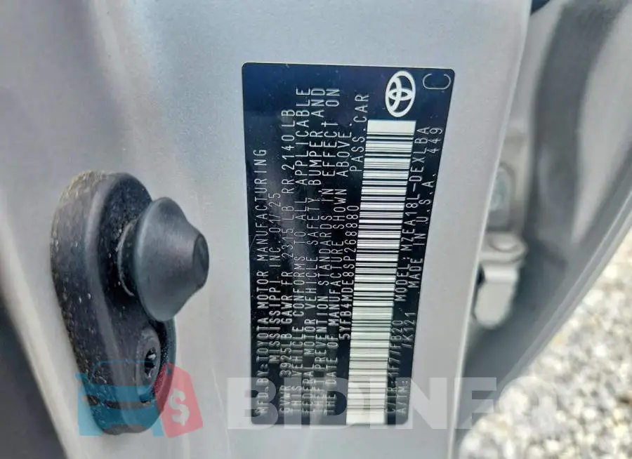 5YFB4MDE8SP268880 Photo# 12