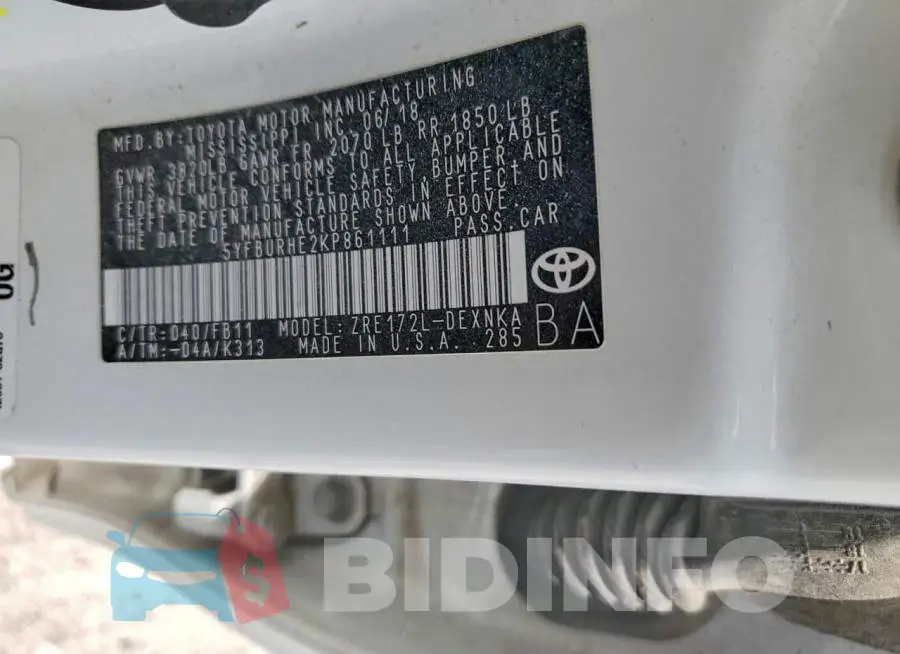 5YFBURHE2KP861111 Photo# 13