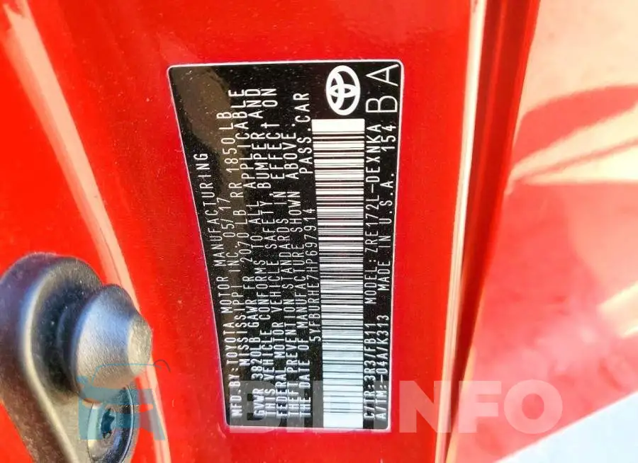 5YFBURHE7HP697914 Photo# 12