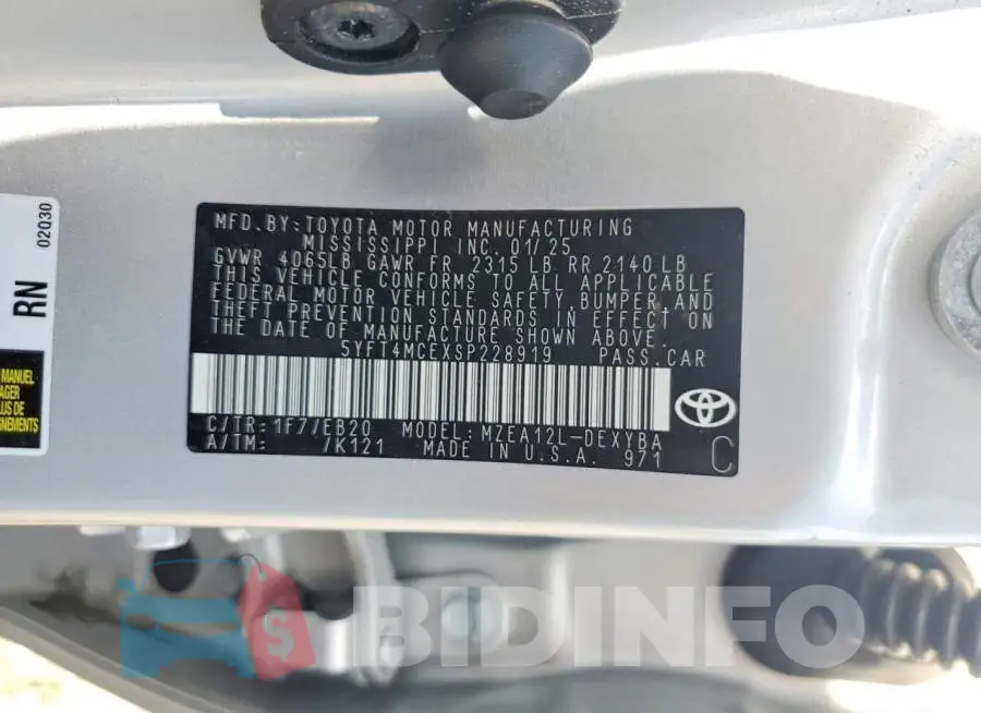 5YFT4MCEXSP228919 Photo# 12