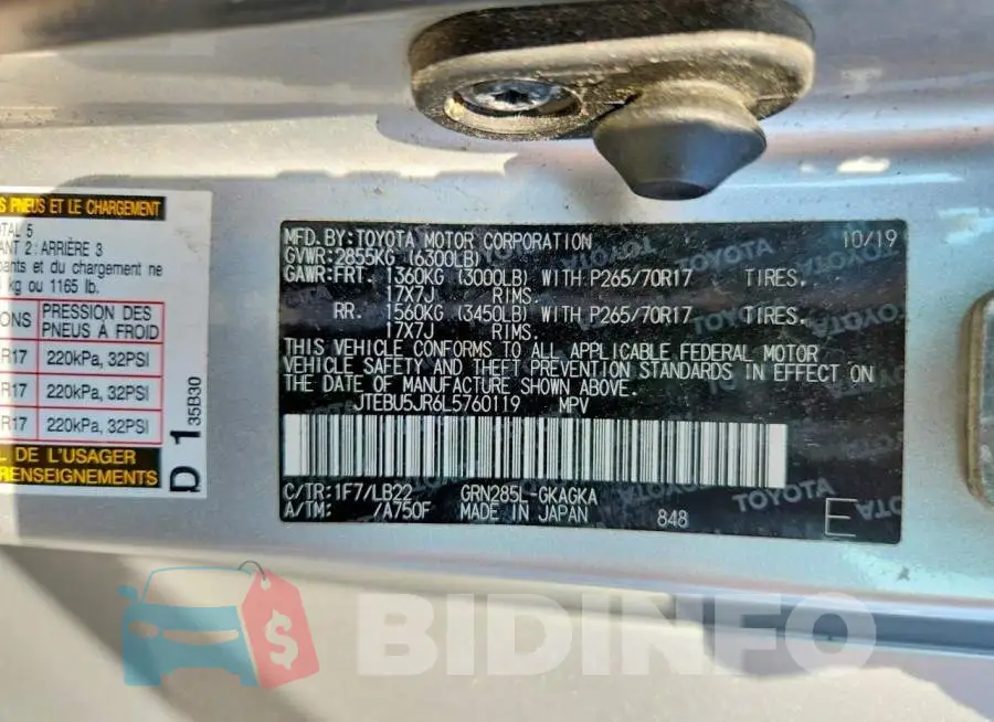 JTEBU5JR6L5760119 Photo# 14
