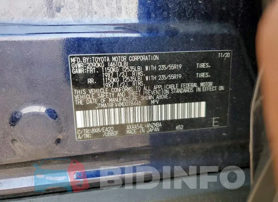 JTMA1RFV4MD078448 Photo# 13