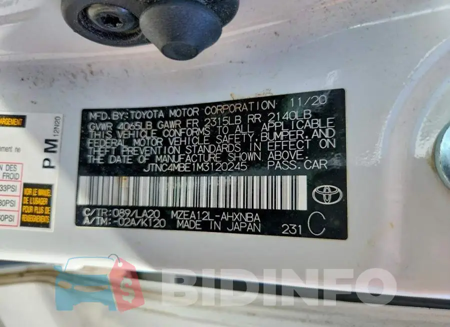 JTNC4MBE1M3120245 Photo# 12