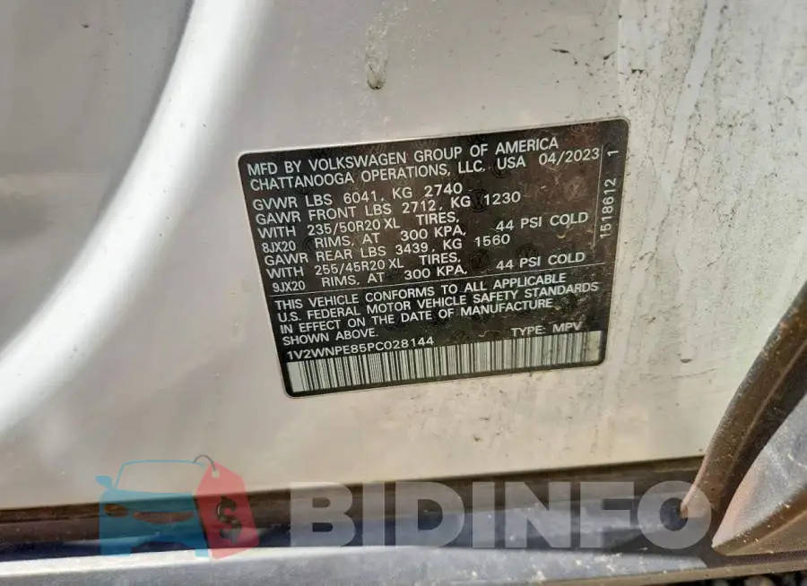 1V2WNPE85PC028144 Photo# 12