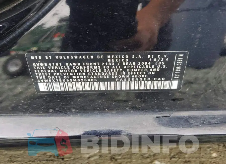 3VW5X7BU9SM028886 Photo# 12