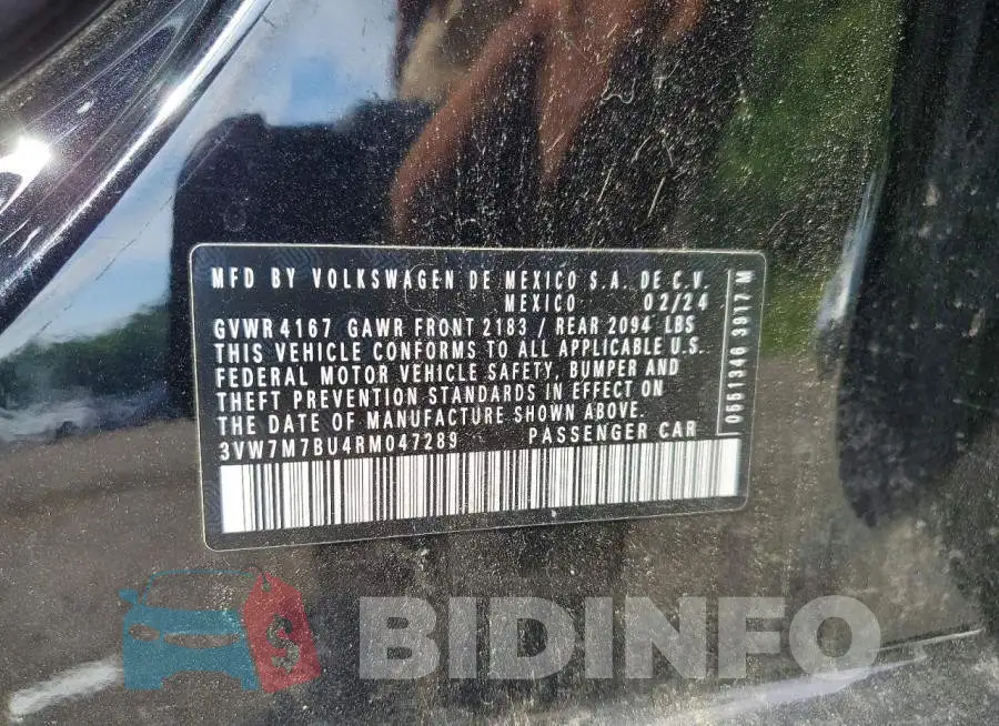 3VW7M7BU4RM047289 Photo# 12