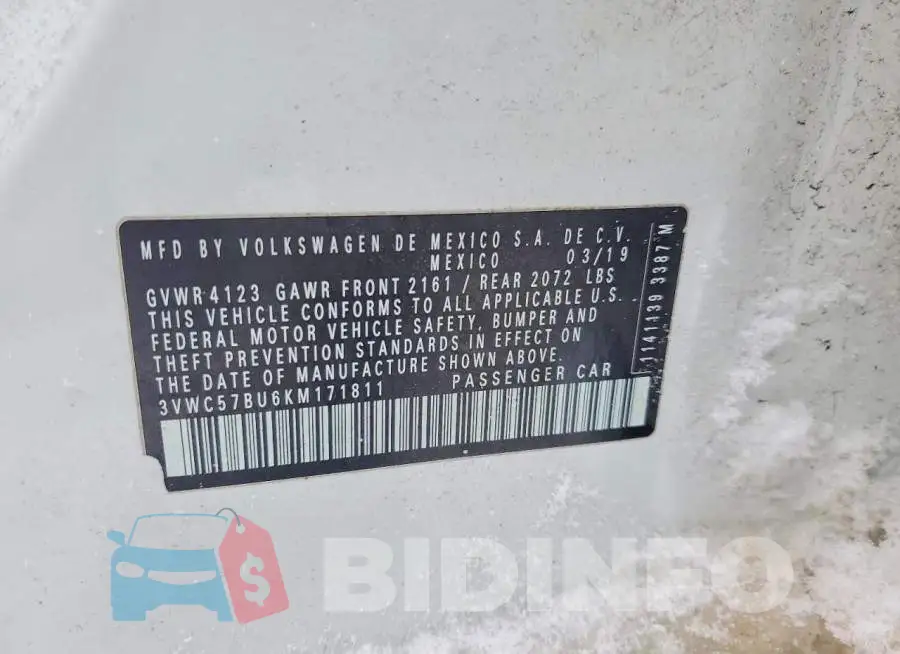 3VWC57BU6KM171811 Photo# 12