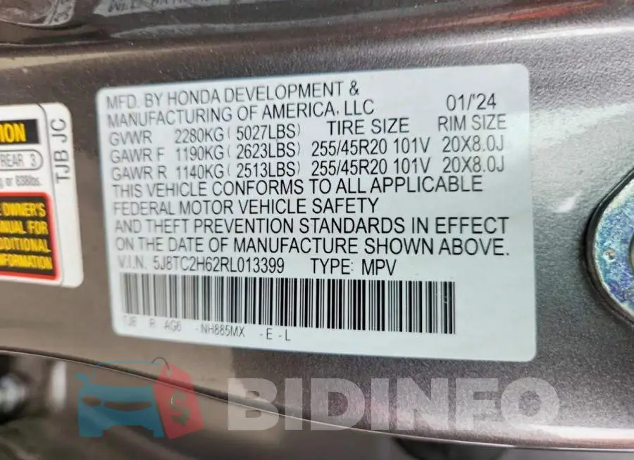 5J8TC2H62RL013399 Photo# 13