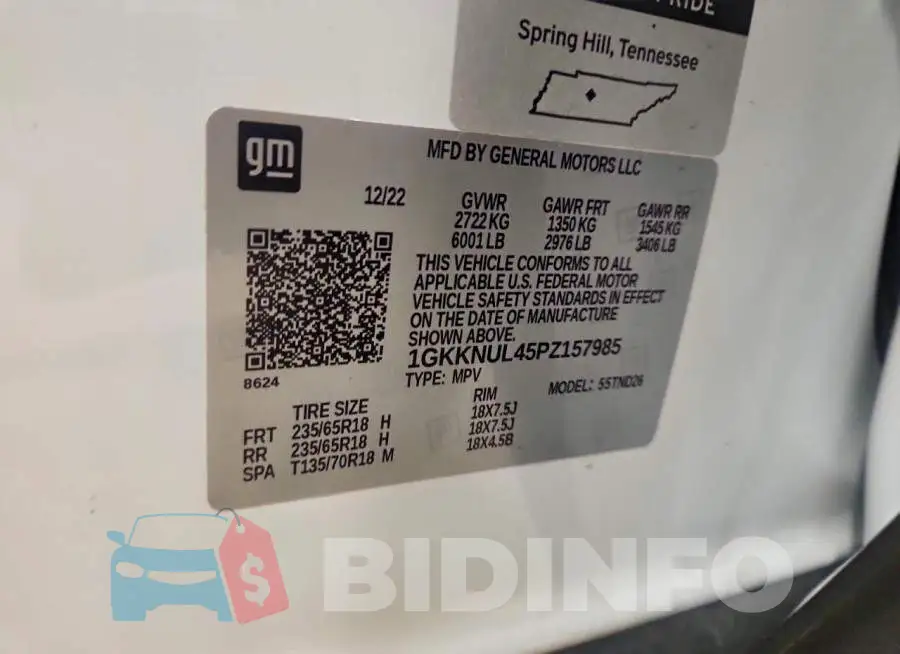 1GKKNUL45PZ157985 Photo# 13