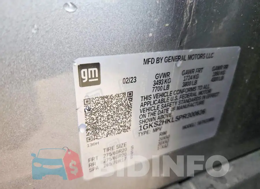 1GKS2HKL5PR300636 Photo# 13