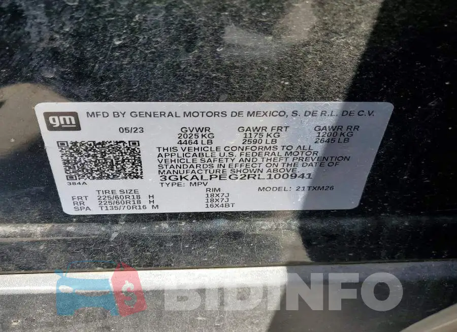 3GKALPEG2RL100941 Photo# 13