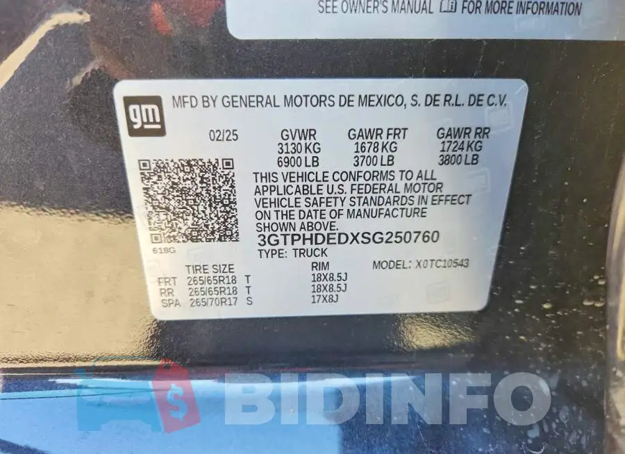 3GTPHDEDXSG250760 Photo# 12