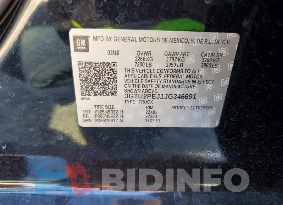 3GTU2PEJ1JG346691 Photo# 13