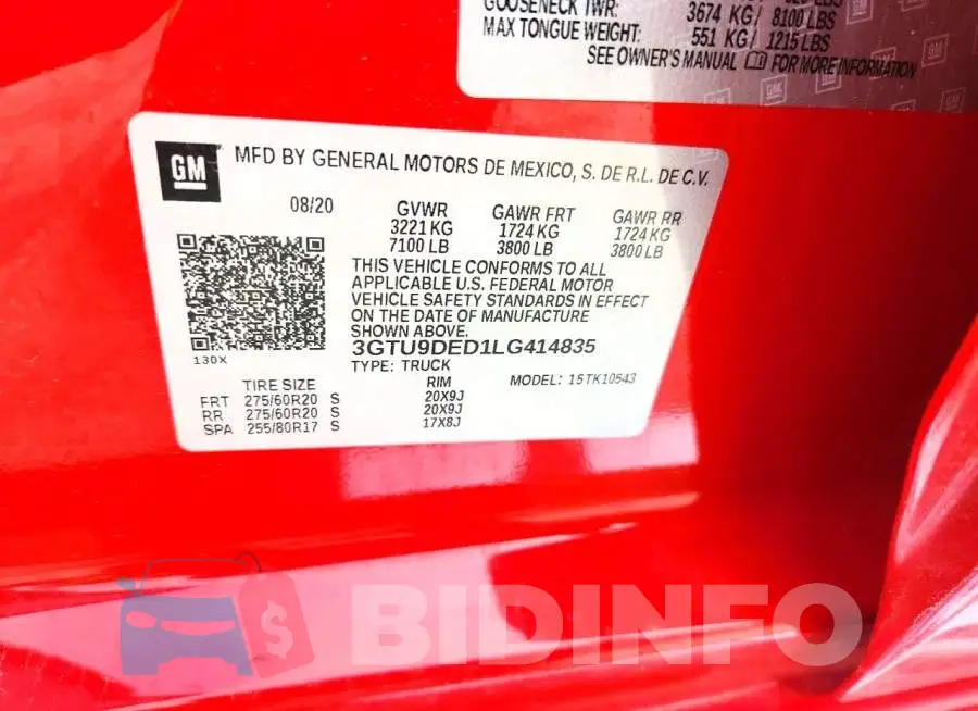 3GTU9DED1LG414835 Photo# 12