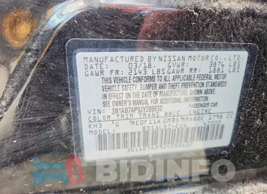 3N1AB7AP9JY288632 Photo# 12