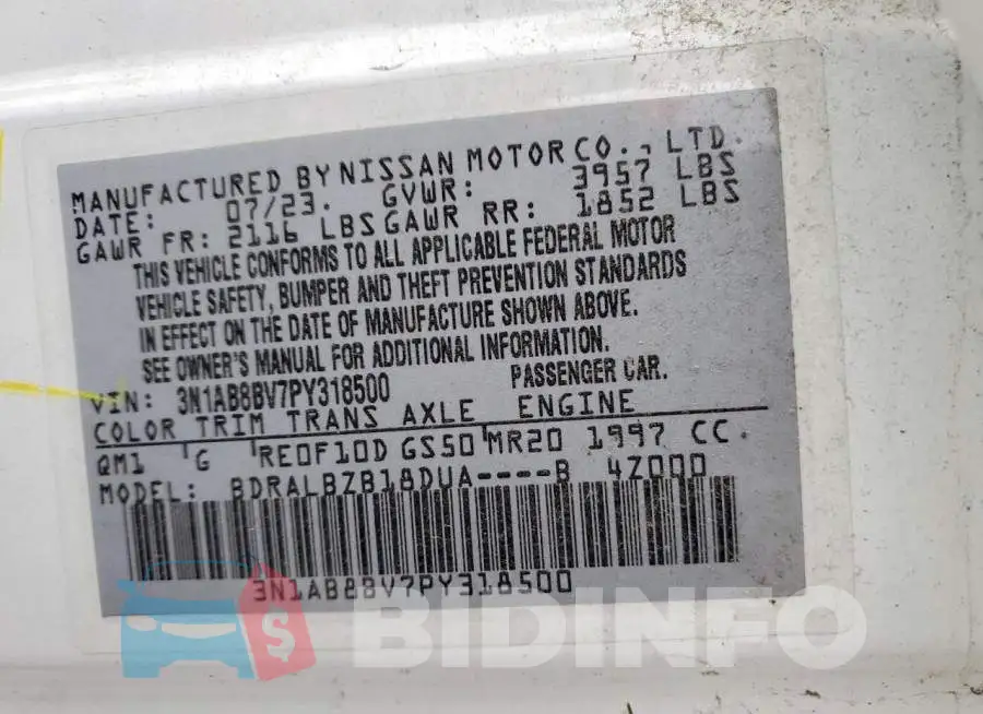 3N1AB8BV7PY318500 Photo# 12