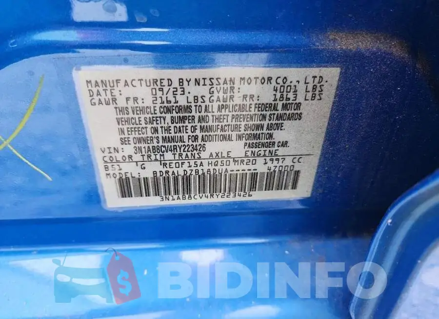 3N1AB8CV4RY223426 Photo# 12