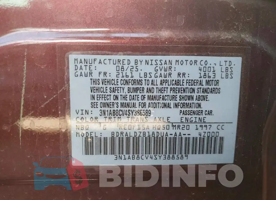 3N1AB8CV4SY388589 Photo# 12